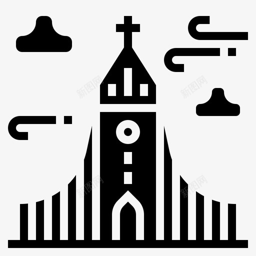 冰岛欧洲地标svg_新图网 https://ixintu.com 欧洲 地标 冰岛 雷克 雅未克 哈尔 格里 姆斯 柯克 教堂