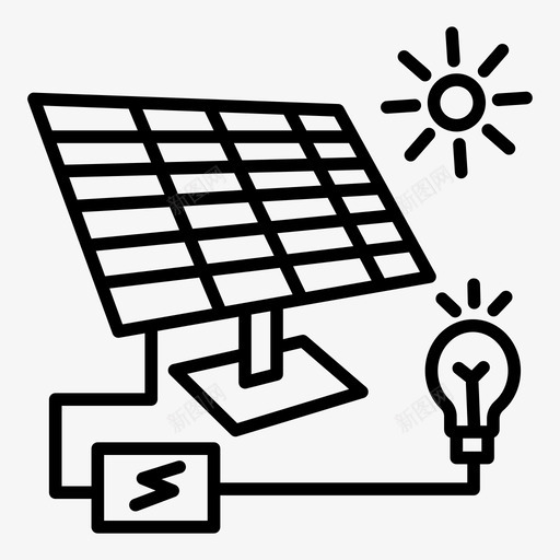 太阳能板能源光svg_新图网 https://ixintu.com 太阳能 能源 光电 环境