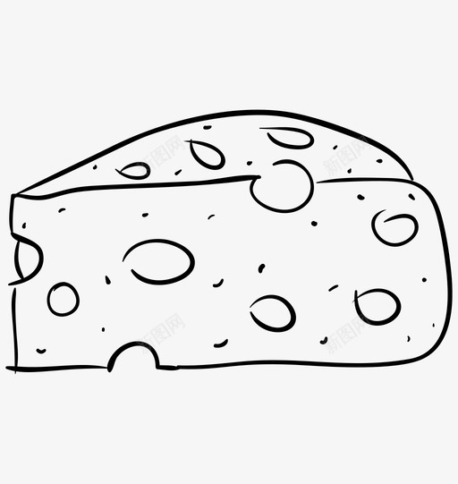 奶酪片奶酪块乳制品svg_新图网 https://ixintu.com 奶酪 食品 乳制品 饮料 集合 轮廓 向量 图标