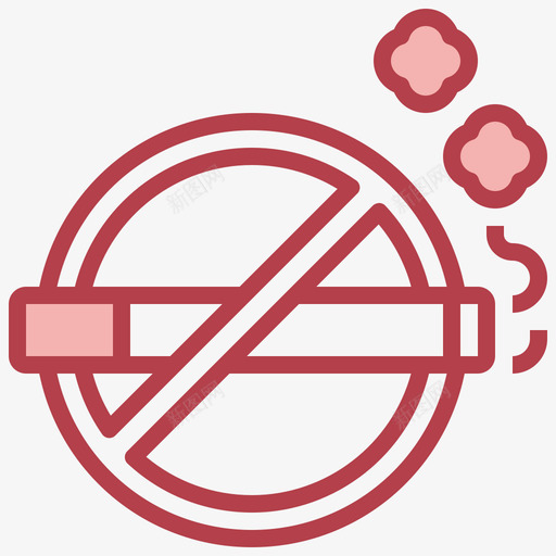 禁烟戒烟25红色svg_新图网 https://ixintu.com 禁烟 戒烟 红色
