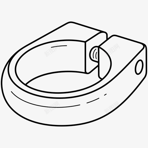 自行车座夹部件零件svg_新图网 https://ixintu.com 自行 自行车 车座 部件 零件