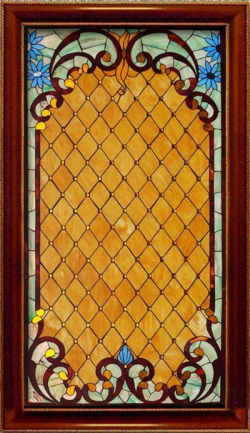 屏风隔断帝凡尼艺术屏风教堂彩色玻璃窗户吊顶隔断墙玄关墙tm高清图片