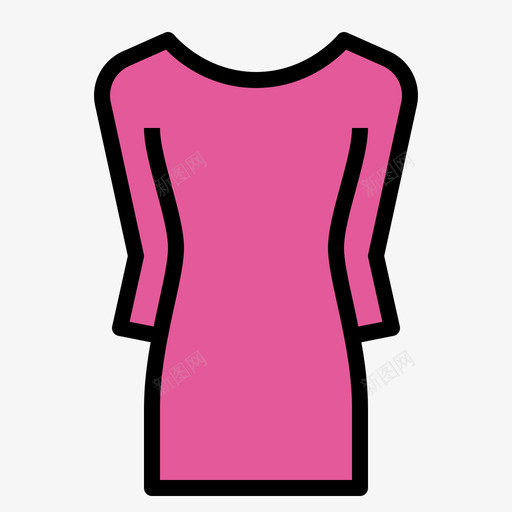 服装服装24线性颜色svg_新图网 https://ixintu.com 服装 线性 颜色