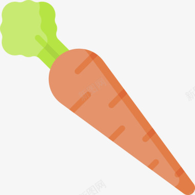 胡萝卜营养20扁平图标
