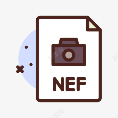Nef照片视频1线性颜色图标