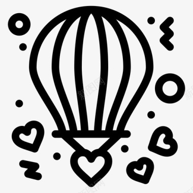 空气气球热图标