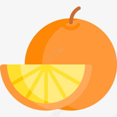 橙色mardigras22扁平图标