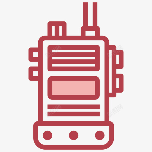 对讲机制造39红色svg_新图网 https://ixintu.com 对讲机 制造 红色