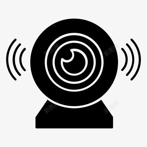 网络摄像机实时网络摄像机在线通信svg_新图网 https://ixintu.com 网络 摄像机 实时 在线 通信网络 通信 字形 图标
