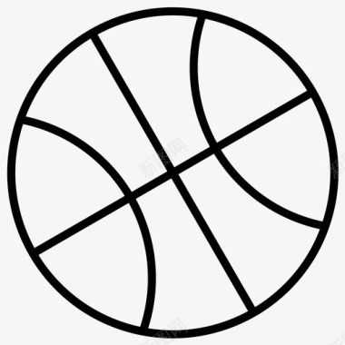篮球体育体育加粗线条集443图标