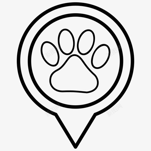 宠物区方向地理位置svg_新图网 https://ixintu.com 宠物区 宠物 方向 地理位置 位置 地图 导航 航线 图标