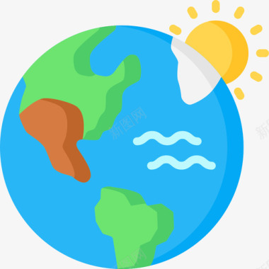 太阳地球母亲日22平淡图标