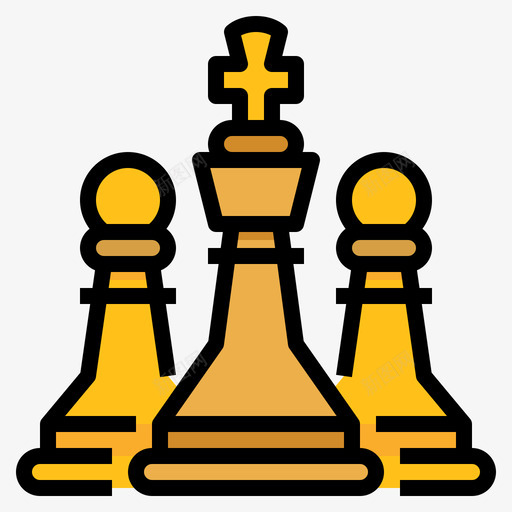 国际象棋团队合作107线颜色svg_新图网 https://ixintu.com 国际象棋 团队 合作 颜色