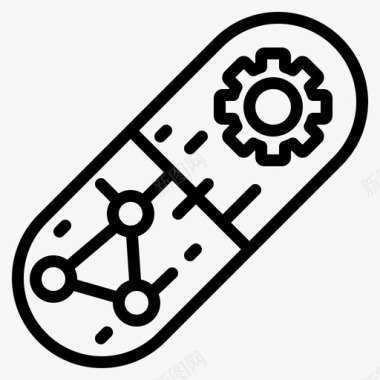 药物输送纳米医学纳米颗粒图标