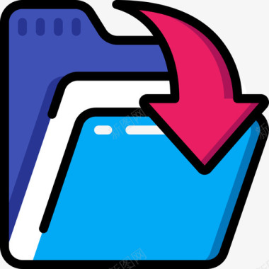 文件夹文件和文件夹操作线颜色图标