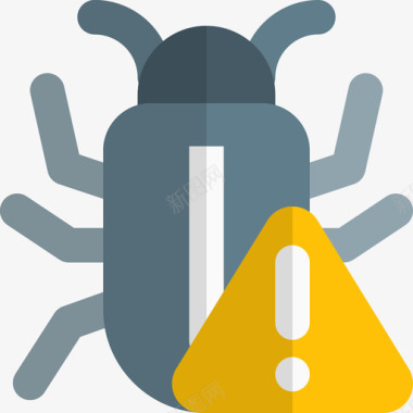 病毒警告网络应用程序编程4平面图标