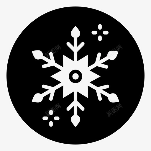 雪寒冷霜冻svg_新图网 https://ixintu.com 寒冷 霜冻 雪花 冬天 圣诞节 黑色 填充 减去 前面