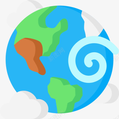 气候变化地球母亲日22平淡图标