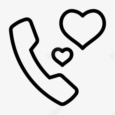 电话爱情浪漫图标