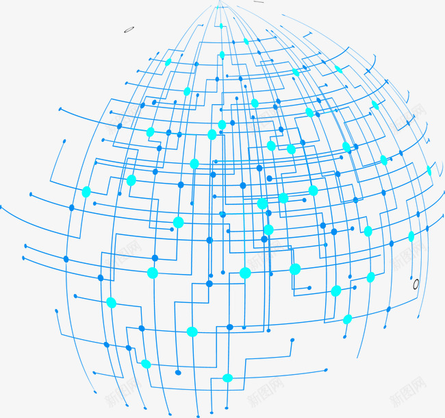 球形科技线png免抠素材_新图网 https://ixintu.com 球形 科技