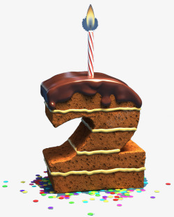 生日蛋糕艺术字2C4D模型网页设计立体蛋糕蜡烛3D素材
