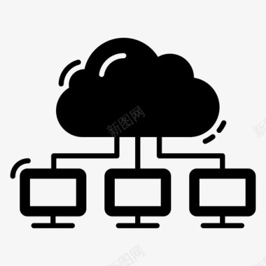 云计算网络云通信网络云设备图标
