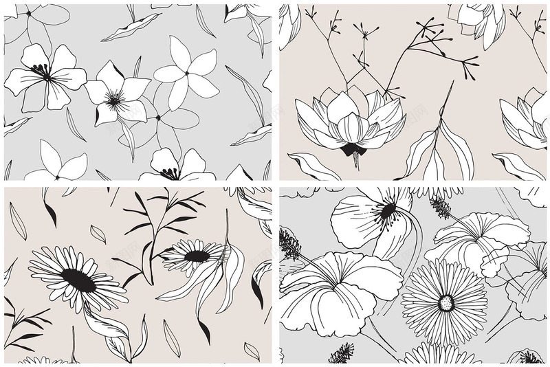 创意植物鲜花图案花卉图案与纹理GraphicFlojpg设计背景_新图网 https://ixintu.com 图案 创意 植物 鲜花 花卉 纹理