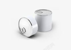 罐头样机10视角圆形白铁皮罐头盒高中低尺寸样机模型PSDD高清图片