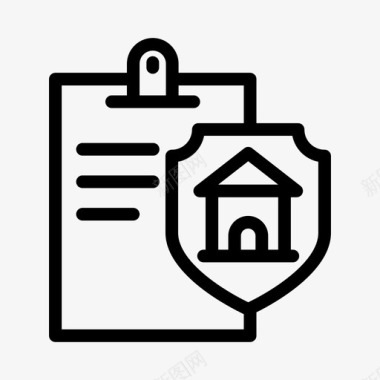 房屋保险文件建筑物文件图标