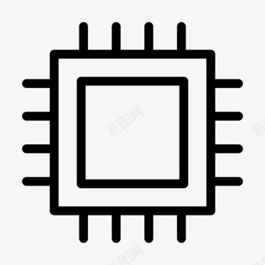 cpu芯片硬件处理器图标