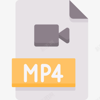 Mp4音频和视频29平面图标