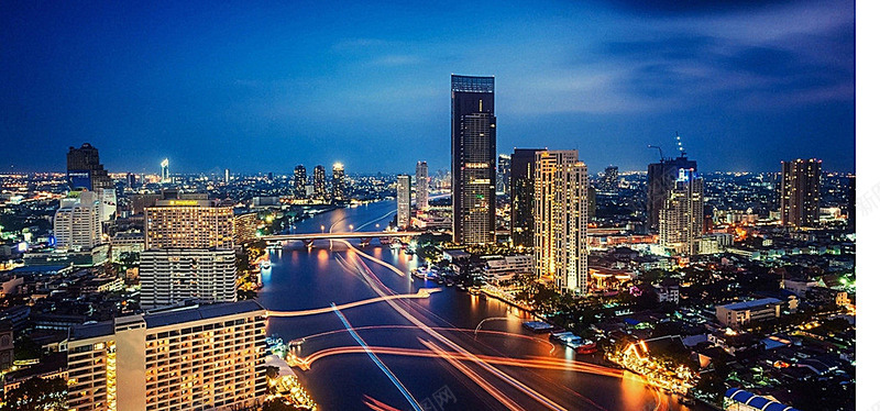 城市高楼都市夜景企业影视摄影商业地产Banner图背景