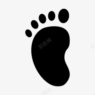 儿童足迹婴儿赤脚图标