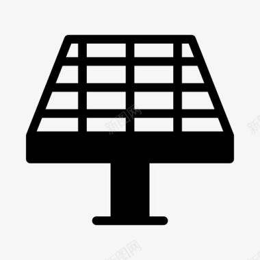 太阳能板能源工厂图标