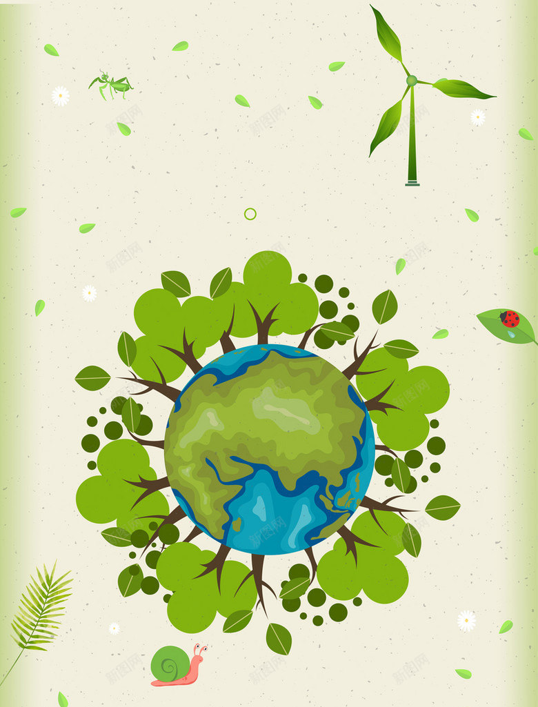 手绘地球森林共建绿色家园海报小清新jpg设计背景_新图网 https://ixintu.com 手绘 地球 森林 共建 绿色家园 海报 清新
