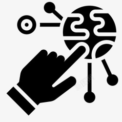 虚拟现实界面交互式连接数字高清图片