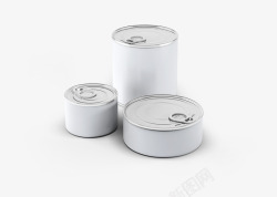 中低跟10视角圆形白铁皮罐头盒高中低尺寸样机模型PSDD高清图片