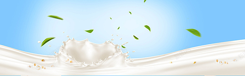 面膜牛奶海报背景