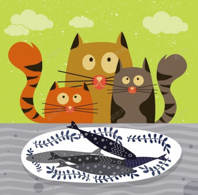 猫吃鱼矢量ai包装设计jpg设计背景_新图网 https://ixintu.com 吃鱼 矢量 包装设计