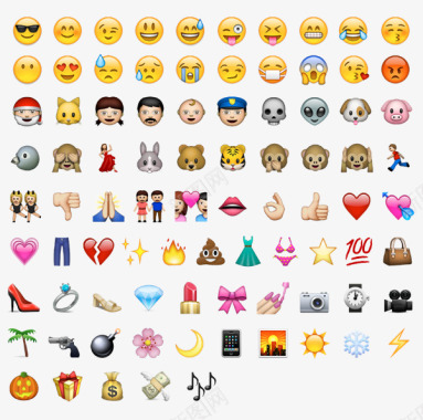emoji表情苹果手机表情emoji表情喜怒哀乐流图标