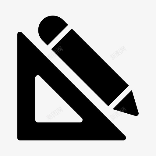 编辑量角器测量信纸svg_新图网 https://ixintu.com 编辑 量角器 测量 信纸 书写 办公文具 字形