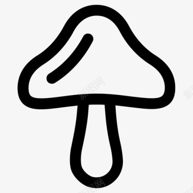 蘑菇木耳伞菌图标