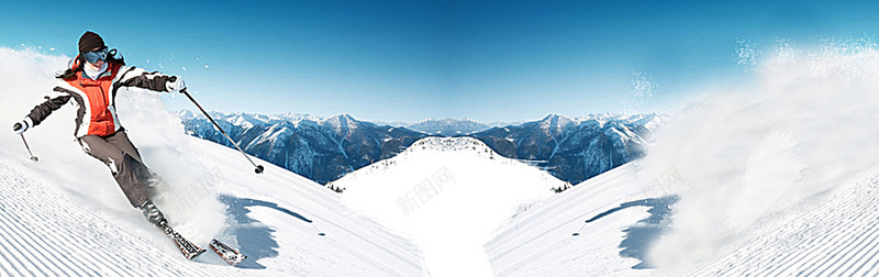 雪雪地雪山冬冬季滑雪冬装背景