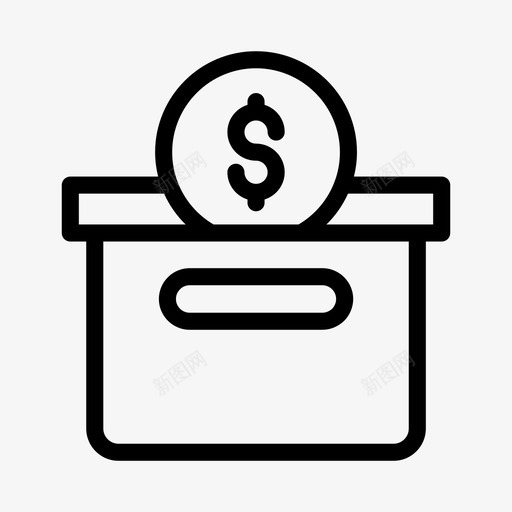 美元硬币箱金融货币svg_新图网 https://ixintu.com 美元 硬币 金融 货币 储蓄 银行 字形