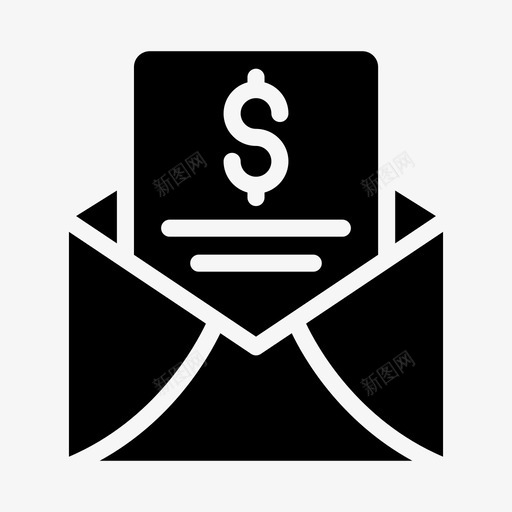 消息发票帐单电子邮件svg_新图网 https://ixintu.com 消息 发票 帐单 电子邮件 收据 银行 财务 字形