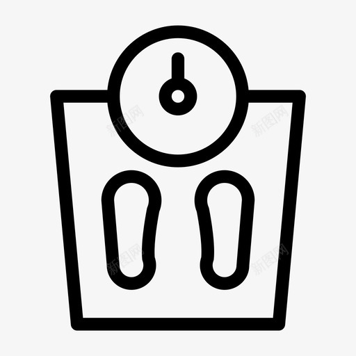 体重计饮食健身svg_新图网 https://ixintu.com 体重 重计 饮食 健身 测量 医疗 健康 字形