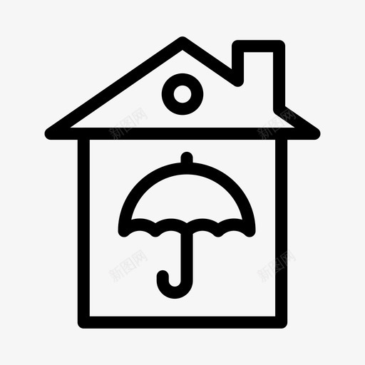 房屋保护建筑房屋svg_新图网 https://ixintu.com 房屋 保护 保险 建筑 家庭