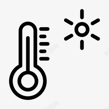 太阳温度计天气预报温度图标