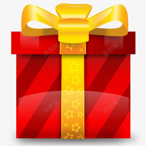 红色的礼物盒图标图png_新图网 https://ixintu.com 红色 礼物 盒图 标图