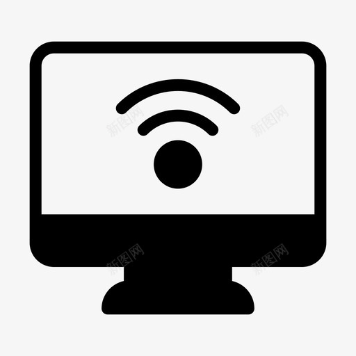 屏幕信号连接wifisvg_新图网 https://ixintu.com 屏幕 信号 连接 无线网 络线 字形